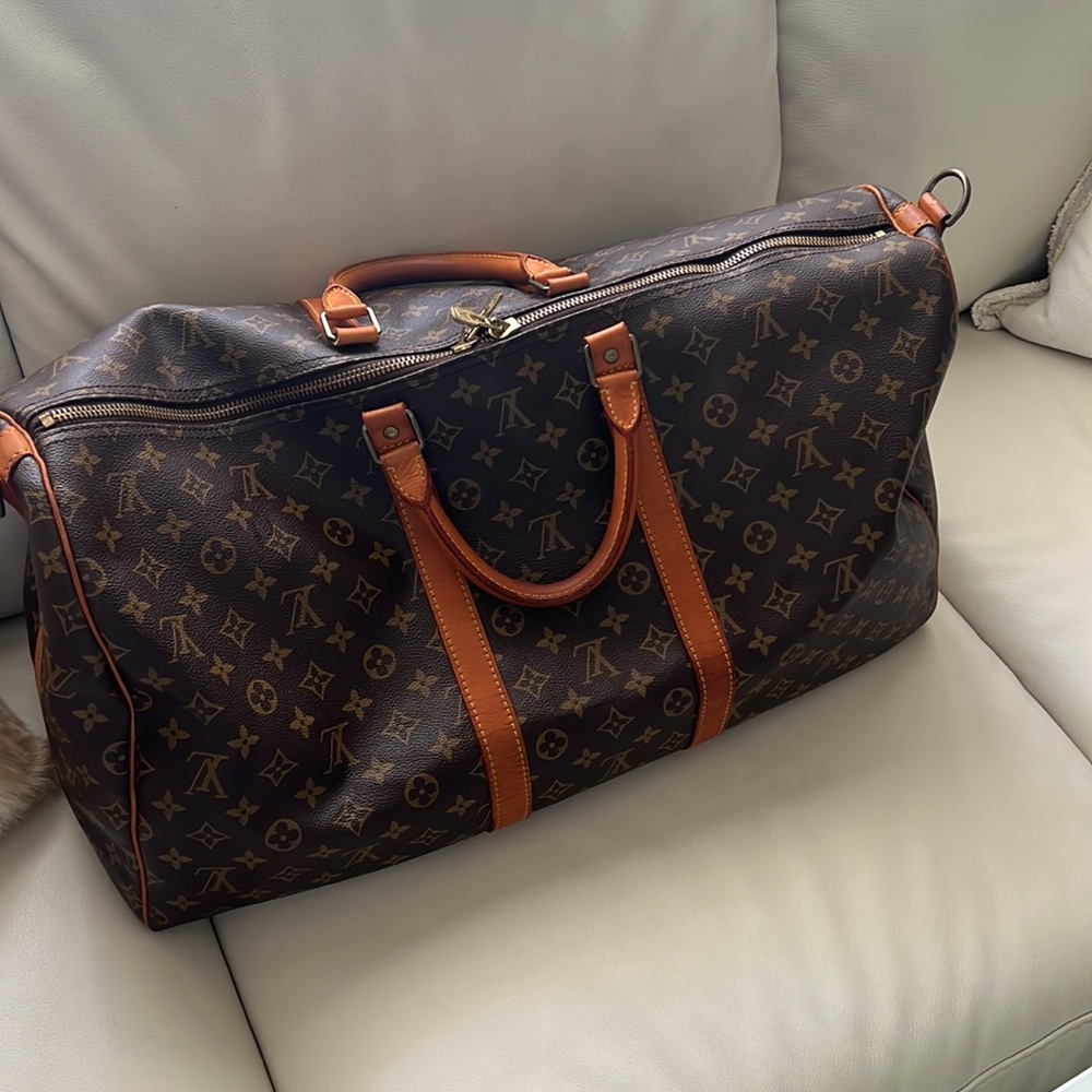 Louis Vuitton Travel Bag Keepall Bandouliere 55 Brown Monogram - Picture 2 of 16